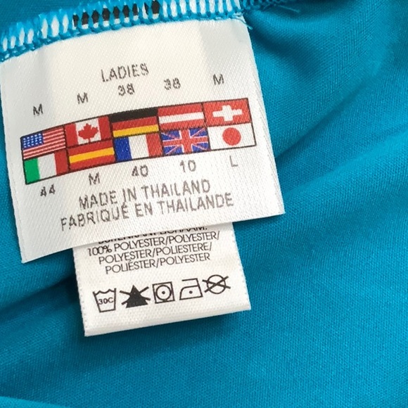 Spyder CYCLING 3/4 SLV TOP - Turq/Grey - Picture 13 of 15